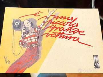 Cartolina Fiat 500 Topolino