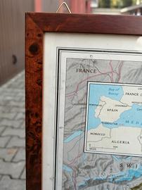 Quadri carte geografiche Stati Uniti Mondo