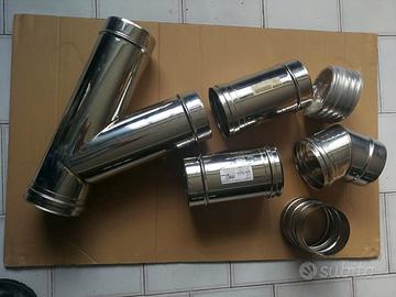 Tubi e raccordi stufa e camino acciaio diametro 14