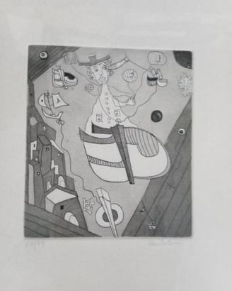 serigrafia 37/99 "Pagliaccio" di Lillo Bartoloni d