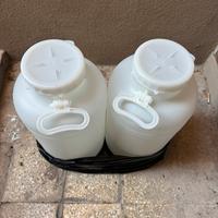 Coppia Fusti in Plastica a Bocca Larga 25 Lt
