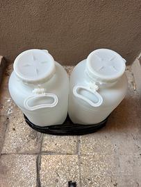 Coppia Fusti in Plastica a Bocca Larga 25 Lt