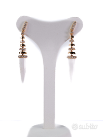 Orecchini con onice bianco