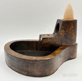 Porta Incenso Legno Coni Back Flow Vaschetta