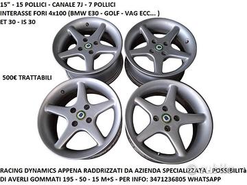 Cerchi In Lega Da 15" Per Bmw E30 - Golf 1 - 2