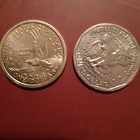 2 monete ONE DOLLAR