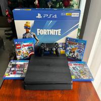 PS4 Slim 500GB + 4 Giochi Originali | Scatola