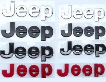 Loghi JEEP logo scritta nero lucido opaco emblema