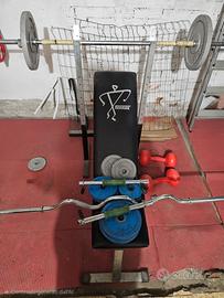 Panca Pesi con porta bilanciere 