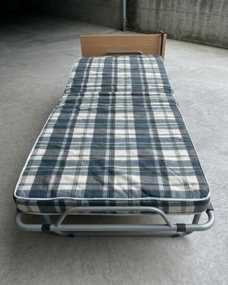 Letto pieghevole singolo con doghe in legno 80x190