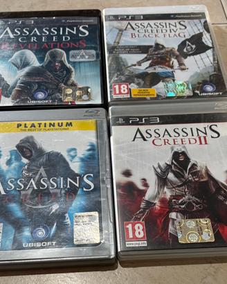 Lotto 4 Giochi PS3 Assassin's Creed Originali PAL