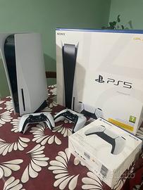 PS5 con 2 conteoller+ scatola originale