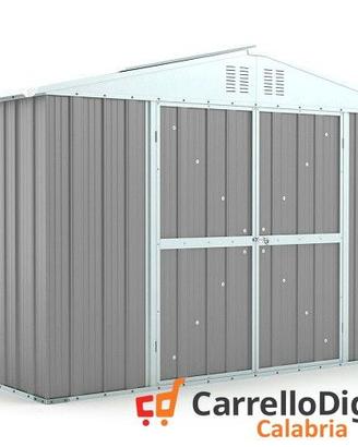 Box giardino lamiera zincata 327x155 grigio chiaro