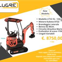 Mini escavatore 12q.li kubota