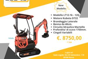 Mini escavatore 12q.li kubota