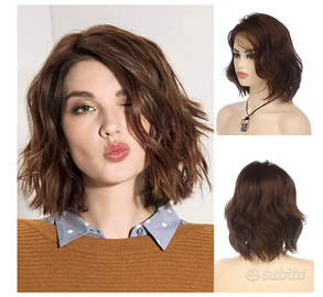 Parrucca castano chiaro Corta Unisex utilizzo gior