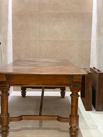 Tavolo antico 210 x 105 cm con cassetti