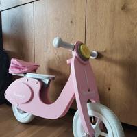 Bicicletta senza pedali in legno