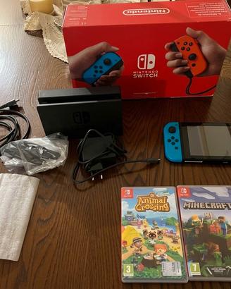 Nintendo Switch+Minecraft+Animal crossing+altro