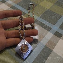 collana ciondolo orologio 