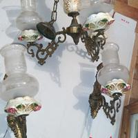 lampadario e 2 applique retrò 