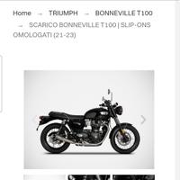 scarichi Zard bonneville t100