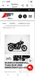 scarichi Zard bonneville t100