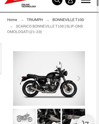 scarichi Zard bonneville t100