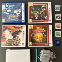Nintendo 3DS con giochi Pokemon, Zelda e Luigi