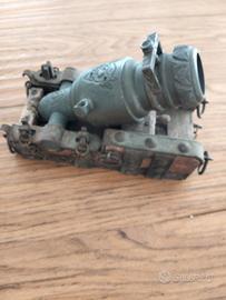 cannone in bronzo legno e ferro 25x 20 cm