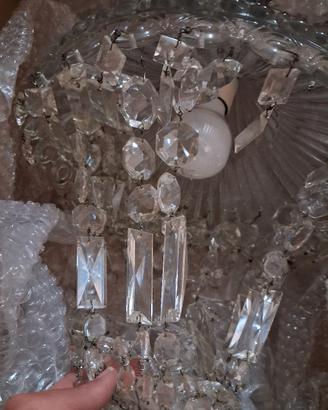 lampadario vintage cristallo