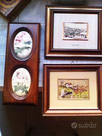 Porta chiave con sportello e  2 quadri