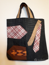 Borsa fatta a mano VINTAGE stile cravatte