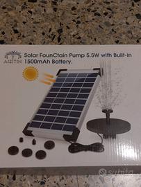 Fontanella con pannello solare e batteria