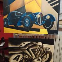 Quadri dipinti a mano futurismo Sironi depero