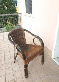 Poltroncina in vimini anni Trenta