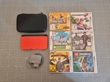 New Nintendo 3DS XL Arancione/Nero + 6 giochi