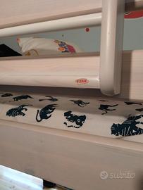 letto a castello con scrivania