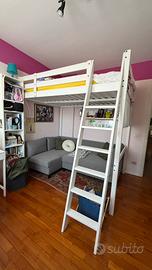 struttura per letto a soppalco bianco ikea