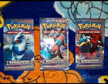 pokemon bustine VUOTE richiamo delle leggende