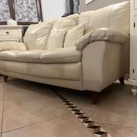 divano 3 posti in vera pelle