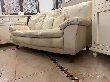 divano 3 posti in vera pelle