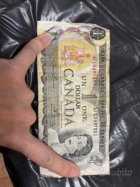 Lotto Monete Canada + Banconota 1 Dollaro 1973