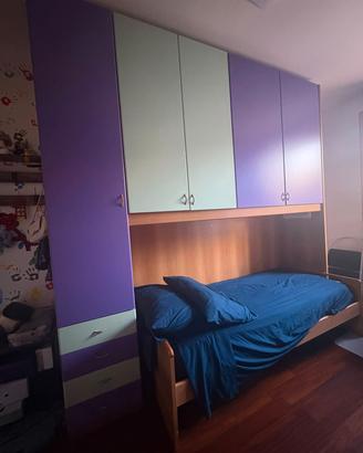armadio a ponte camera con letto