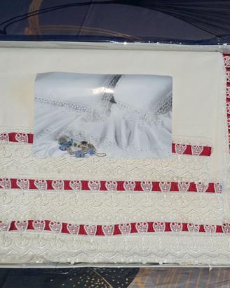 🌸Ricami Fiorentini Completo Letto “Giglio” Cotone