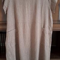 Casacca-vestito tg. L in lino color mattone