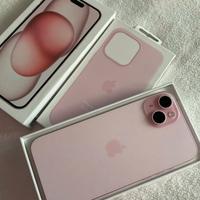 Iphone 15 pink rosa con custodia originale