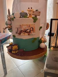 Torta scenografica Cake Topper Safari