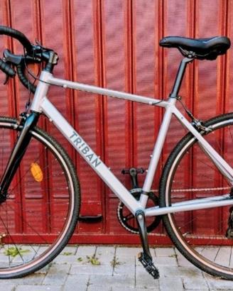 Bici Gravel Triban RC 100 grigia