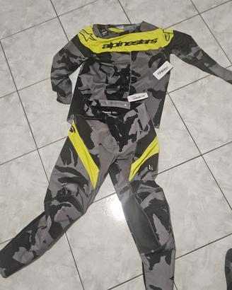pantalone e maglia moto cross alpinestar